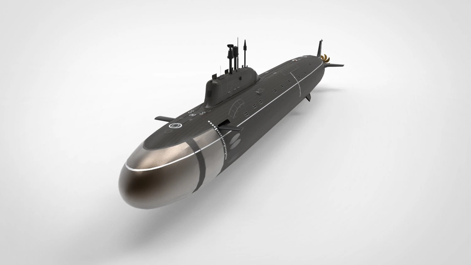 Severodvinsk submarine 3D Model .c4d .max .obj .3ds .fbx .stl .blend