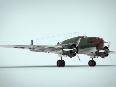 Bomber PZL 37 3D Model
