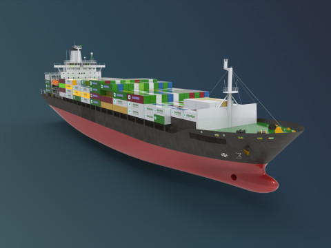 Container ship Modelo 3D