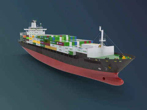 Kontenerowiec Model 3D