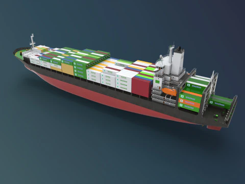 Container ship 3D Model