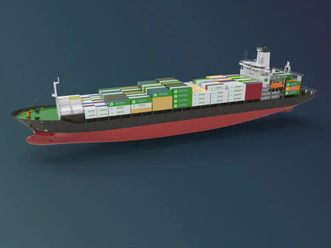 Container ship 3D Model
