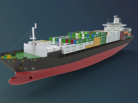 Container ship 3D Model