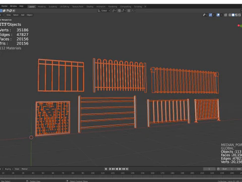 Railing ship 3D Model