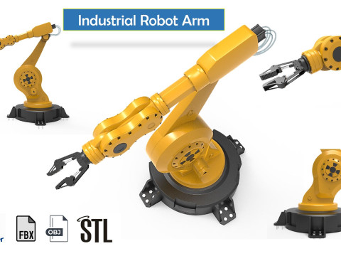 Industrial robot arm 3D Model
