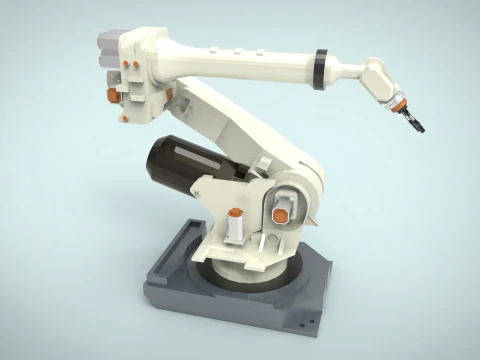 Bra&ccedil;o rob&oacute;tico industrial Modelo 3D