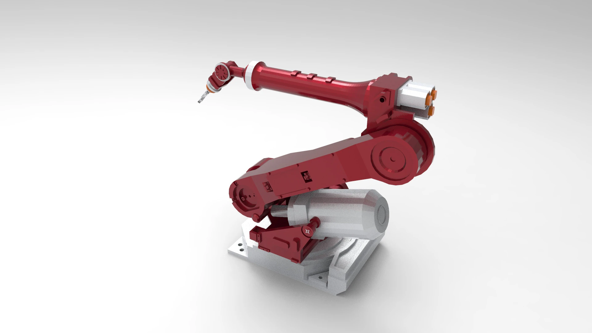 Bra&ccedil;o rob&oacute;tico industrial Modelo 3D .c4d .max .obj .3ds .fbx .stl .blend 