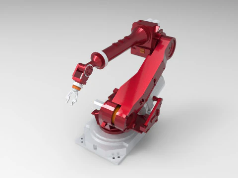 Bra&ccedil;o rob&oacute;tico industrial Modelo 3D