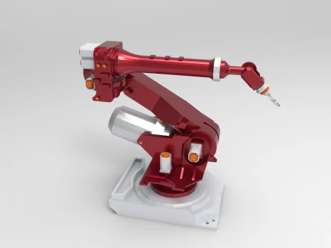 Bra&ccedil;o rob&oacute;tico industrial Modelo 3D