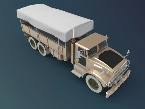Camion militare Modello 3D