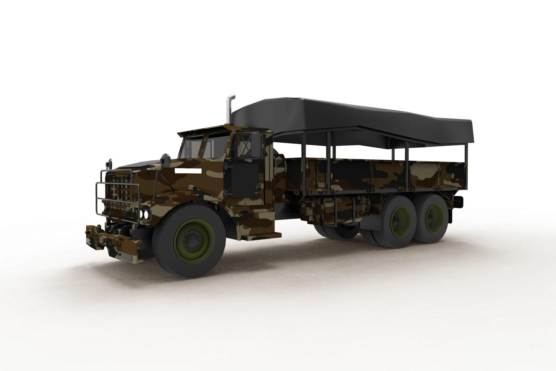 Caminh&atilde;o militar Modelo 3D .c4d .max .obj .3ds .fbx .stl .blend 