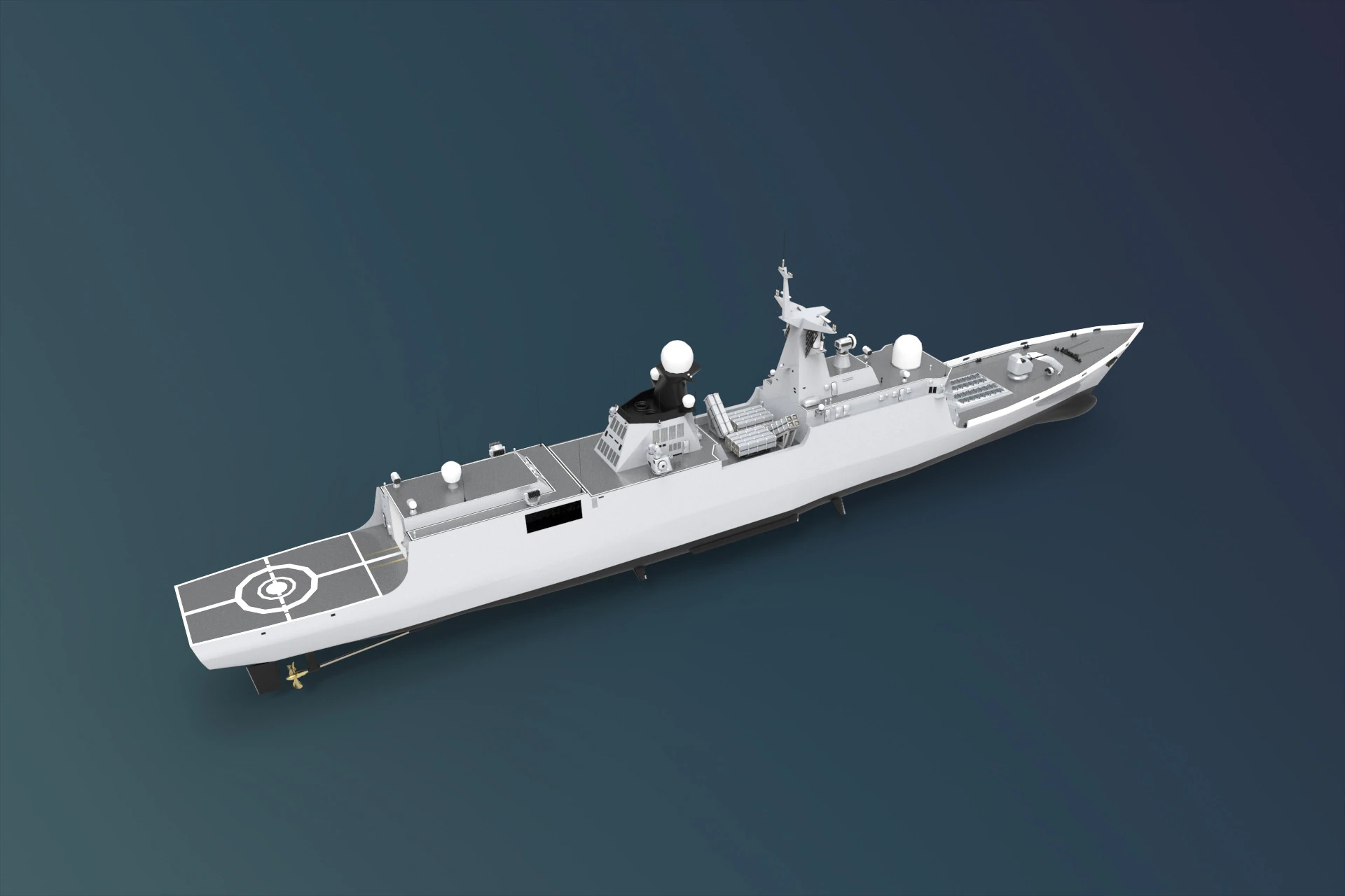 Chinese Type 054A-P 3D Model .c4d .max .obj .3ds .fbx .stl .blend