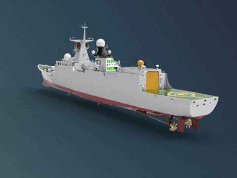 Chinese Frigate Type 054A-P 3D 模型