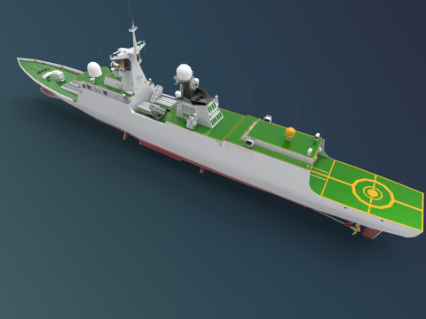 Chinese Frigate Type 054A-P 3D 模型