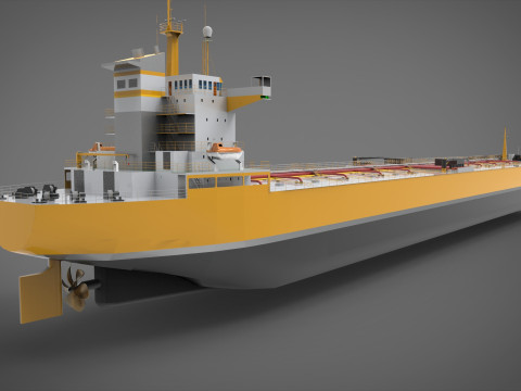 Tanker ship 3D Model