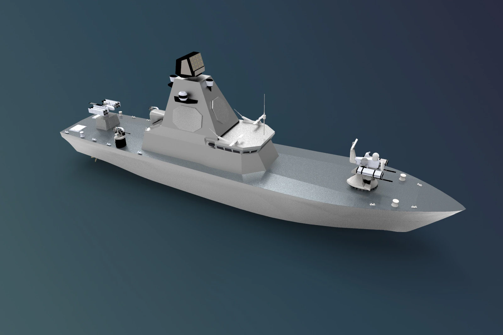 Ve&iacute;culo de superf&iacute;cie n&atilde;o tripulado USV Modelo 3D .c4d .max .obj .3ds .fbx .stl .blend 