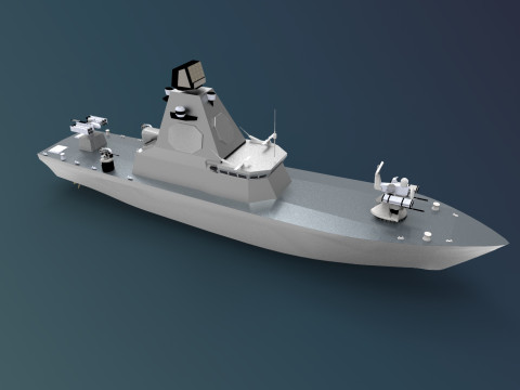 Unmanned Surface Vehicle USV 3D Model