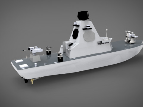 Unmanned Surface Vehicle USV 3D Model