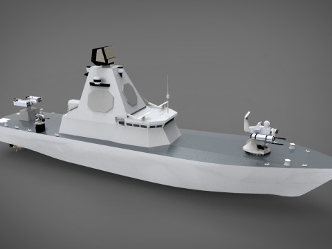 Unmanned Surface Vehicle USV 3D Model
