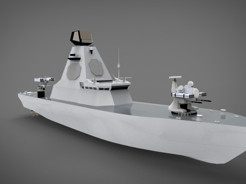 Unmanned Surface Vehicle USV 3D Model