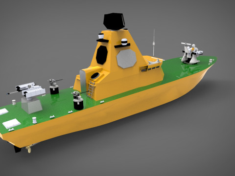 Unmanned Surface Vehicle USV 3D Model
