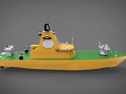 Unmanned Surface Vehicle USV 3D Model