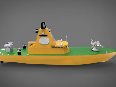 Unmanned Surface Vehicle USV 3D Model