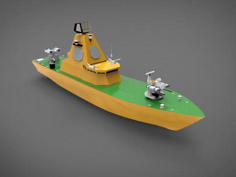 Unmanned Surface Vehicle USV 3D Model