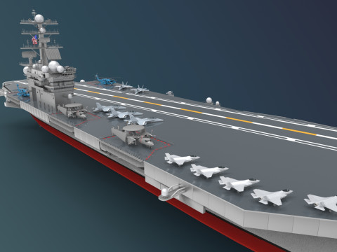 USS Harry S Truman CVN 75 3D Model