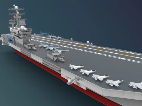 USS Harry S Truman CVN 75 3D Model