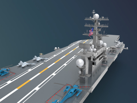 USS Harry S Truman CVN 75 3D Model