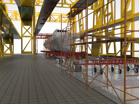 Shipyard industry 3D Модель
