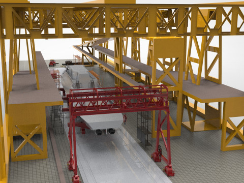 Shipyard industry 3D Модель