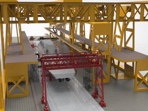Shipyard industry 3D Model
