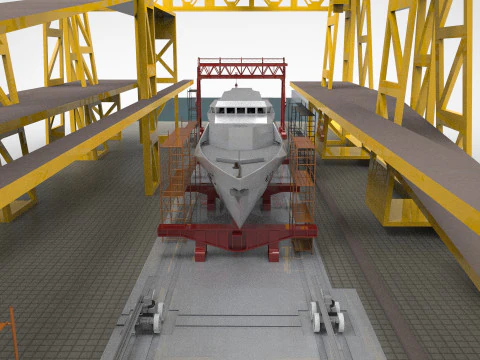 Shipyard industry 3D Model