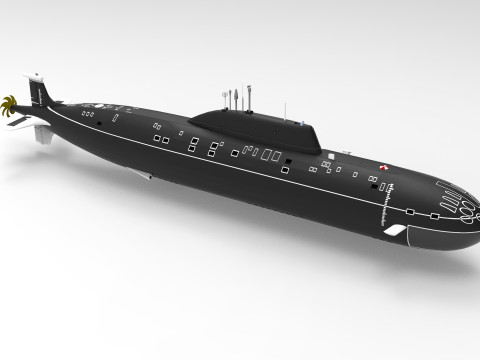 Submarine class Shchuka 3D मॉडल