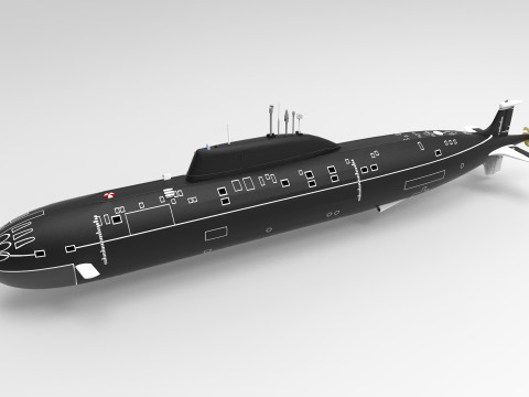 Submarine class Shchuka Model 3D