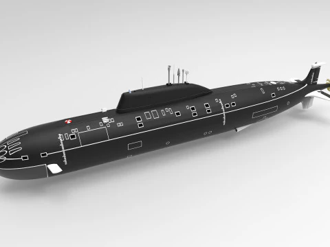 Submarine class Shchuka 3D Model