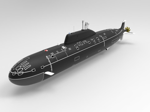 Submarine class Shchuka Model 3D