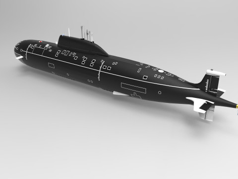 Submarine class Shchuka Model 3D