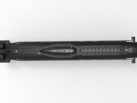 Typhoon-class submarines Project 941 Akula 3D Model