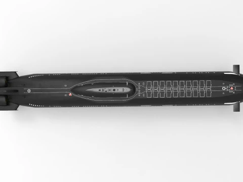 Typhoon-class submarines Project 941 Akula 3D Model