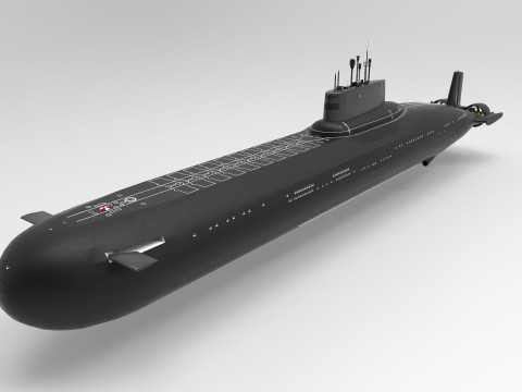 Typhoon-class submarines Project 941 Akula 3D Model