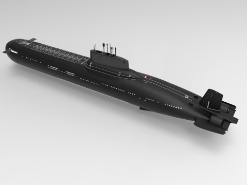 Typhoon-class submarines Project 941 Akula 3D Model