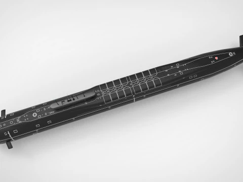 Yuri dolgorukiy submarine 3D Model