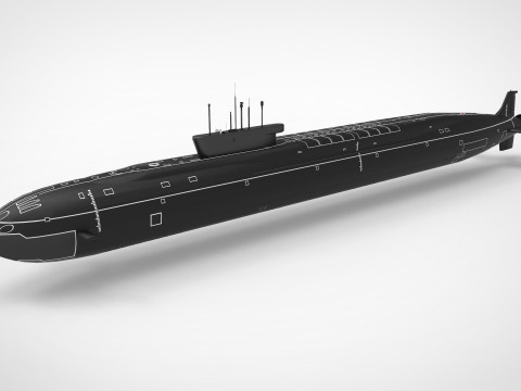 Yuri dolgorukiy submarine 3D Model