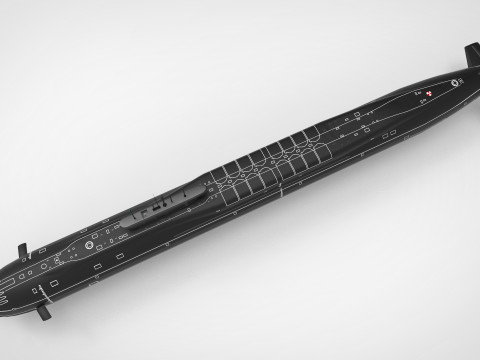 Yuri dolgorukiy submarine 3D Model