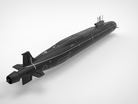 Yuri dolgorukiy submarine 3D Model