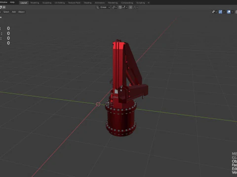 Ship crane 3D Model
