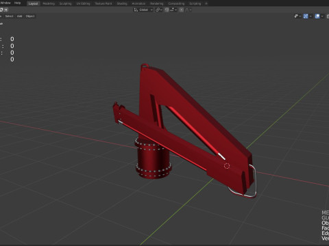 Ship crane 3D Model